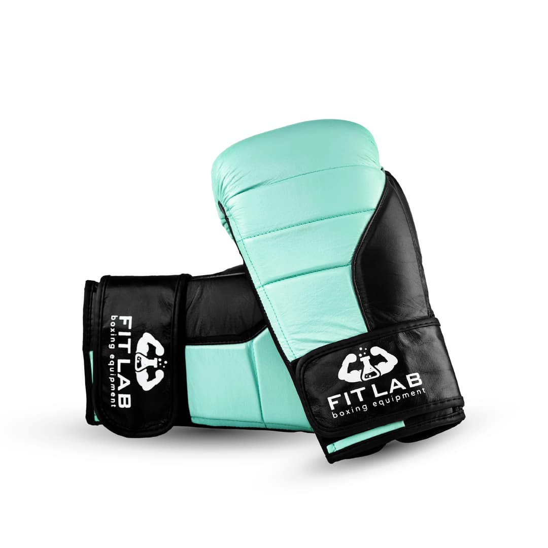 Turquoise iron / boks rukavice 100% koža - FitLAB