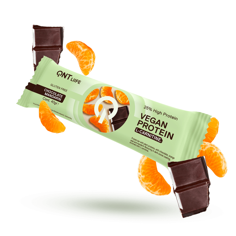 Vegan proteinska čokoladica L-carnitinom 40g - QNT