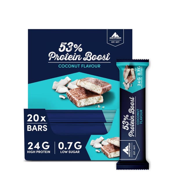 53%  Protein Boost 45g (cela kutija 20 čokoladica) - Multipower