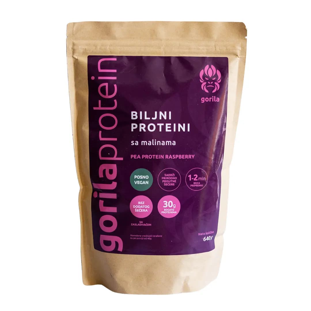 Biljni Protein Malina 640g - Gorila Protein