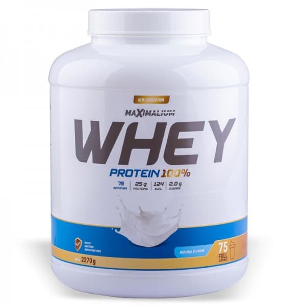 Whey 100% protein Natural ukus 2.27kg - Maximalium
