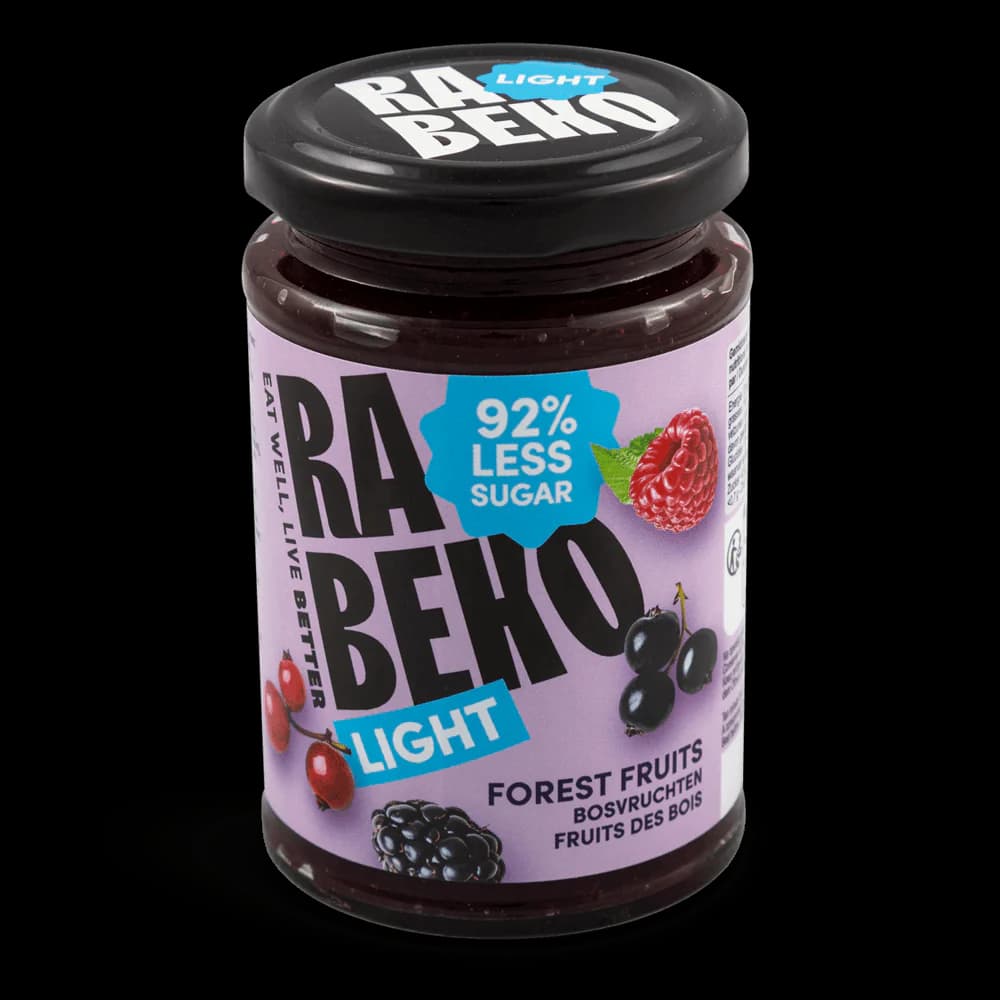 Rabeko Light Forest Fruits Jam 230g džem od šumskog voća bez šećera i kalorija fit namaz za dijetu