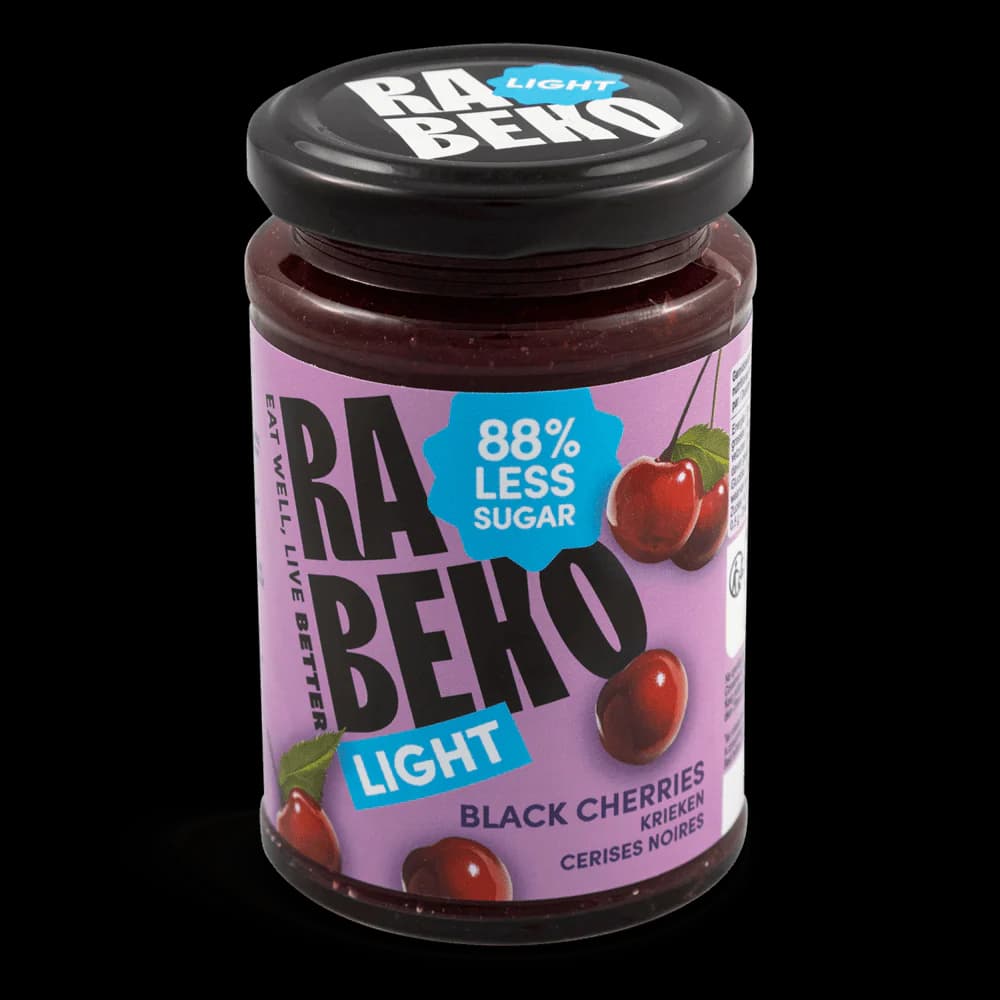 Rabeko Light Black Cherries Jam 230g džem od višnje bez šećera i kalorija fit namaz za dijetu