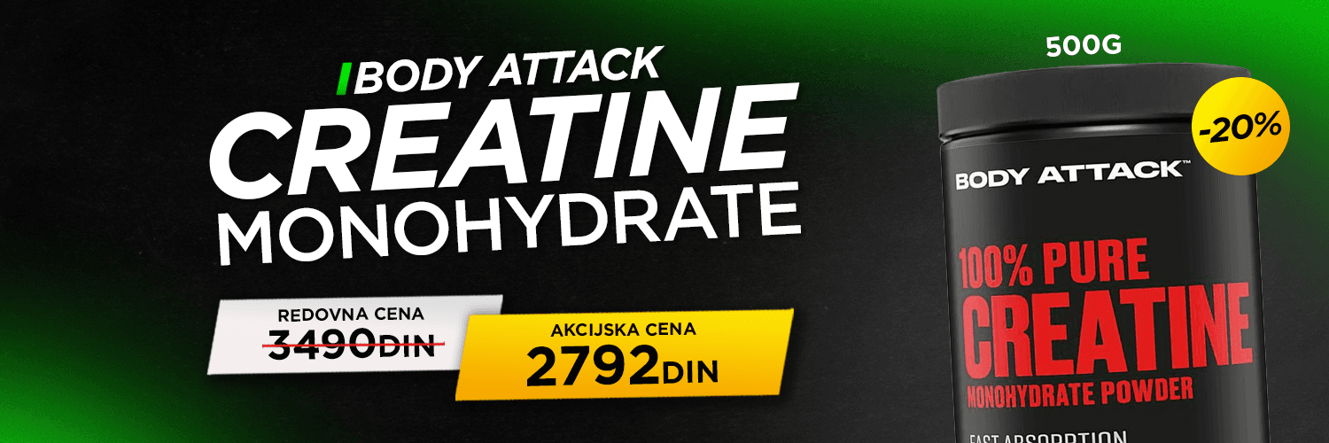 Creatin bodyattack monohidrat mikronizovani creapure
