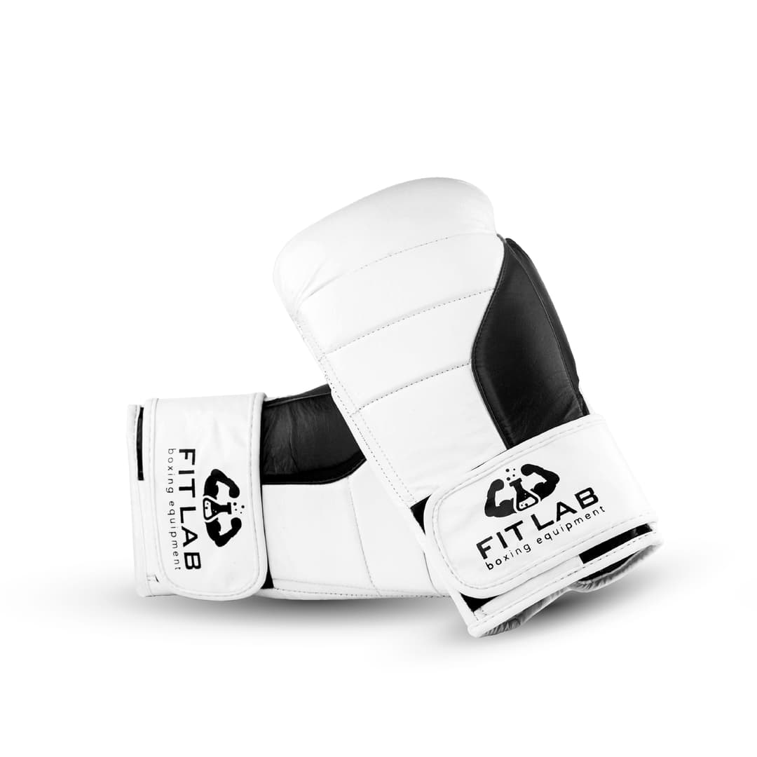 White iron / boks rukavice 100% koža - FitLAB