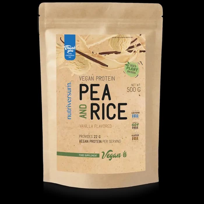 Vegan protein Pea & Rice 500g - Nutriversum