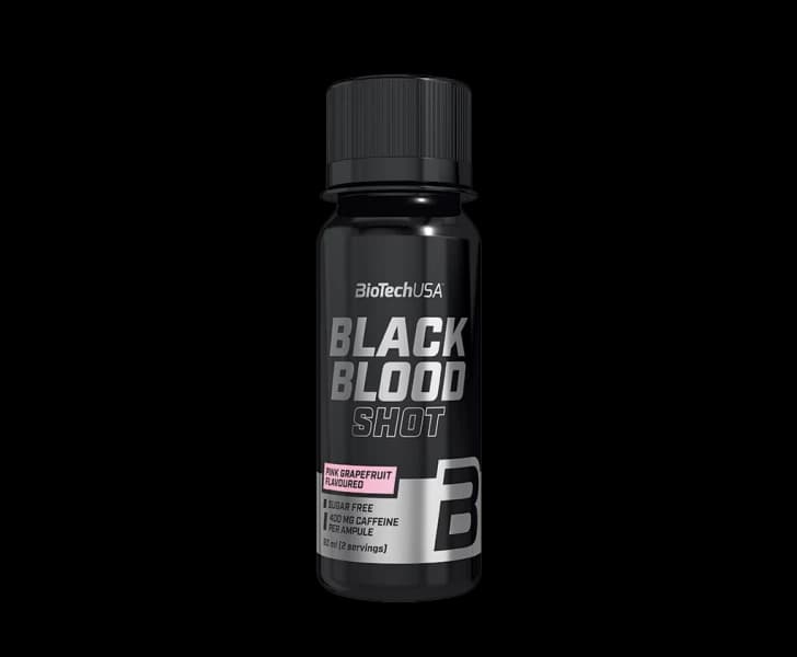 BioTechUSA Black Blood Shot 60 ml tečni pre workout sa kofeinom beta alaninom taurinom i ekstraktom zelenog čaja