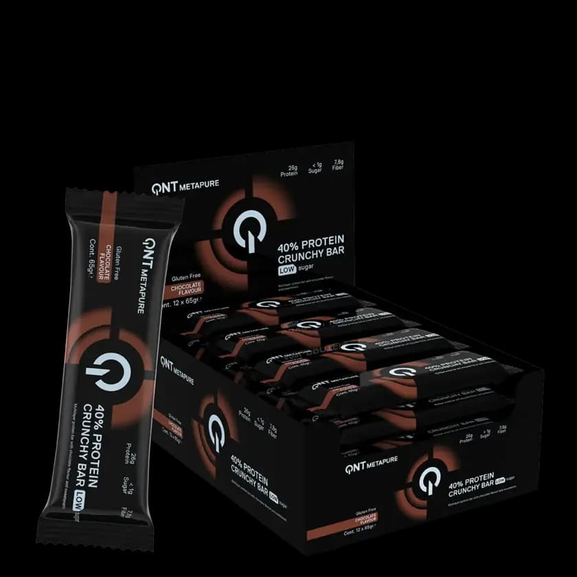 QNT Crunchy Bar 40% Protein 65g proteinska čokoladica sa 26 g proteina i malo šećera