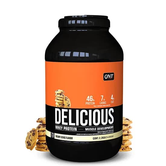 QNT Delicious Protein 2.2 kg – whey protein sa visokim sadržajem proteina i BCAA aminokiselinama za oporavak, rast i očuvanje mišićne mase