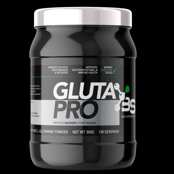 Gluta Pro 500g Basic Supplements - glutamin u prahu za podršku oporavku, regeneraciji mišića i sportskim performansama