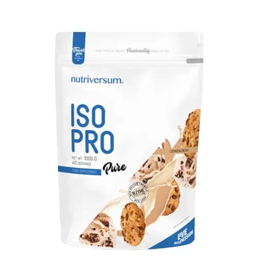 Nutriversum Iso Pro Whey 1kg izolat proteina surutke sa BCAA aminokiselinama i digestivnim enzimima za oporavak mišića