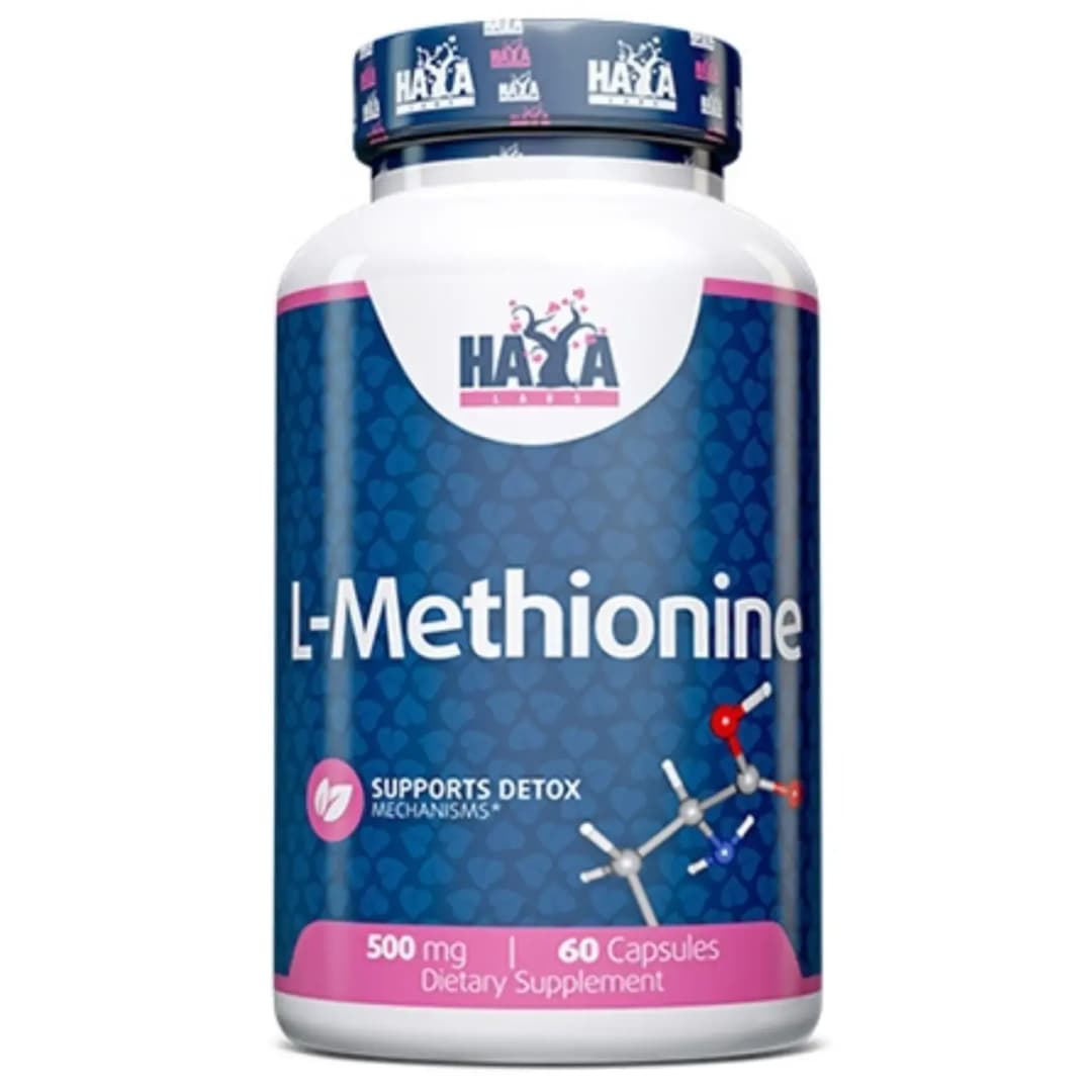 L-Methionine 500 mg Haya Labs 50 kapsula esencijalna aminokiselina za jetru metabolizam masti i sintezu kreatina