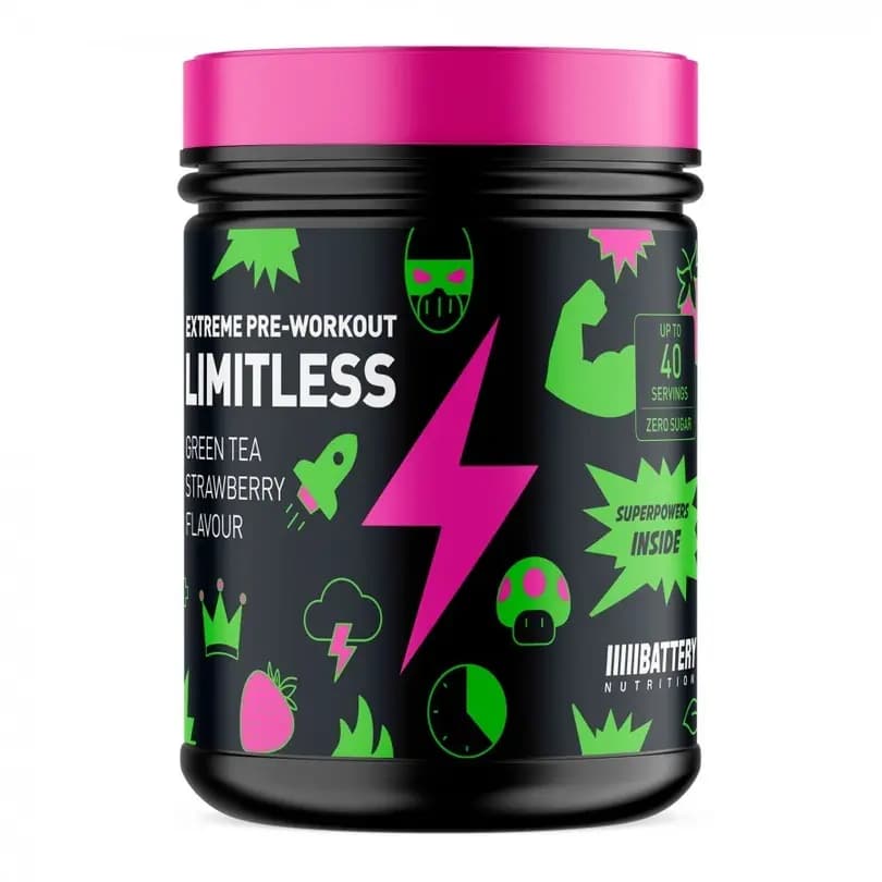Battery Nutrition Limitless 360g pre-workout suplement za energiju fokus pumpu i trening performanse