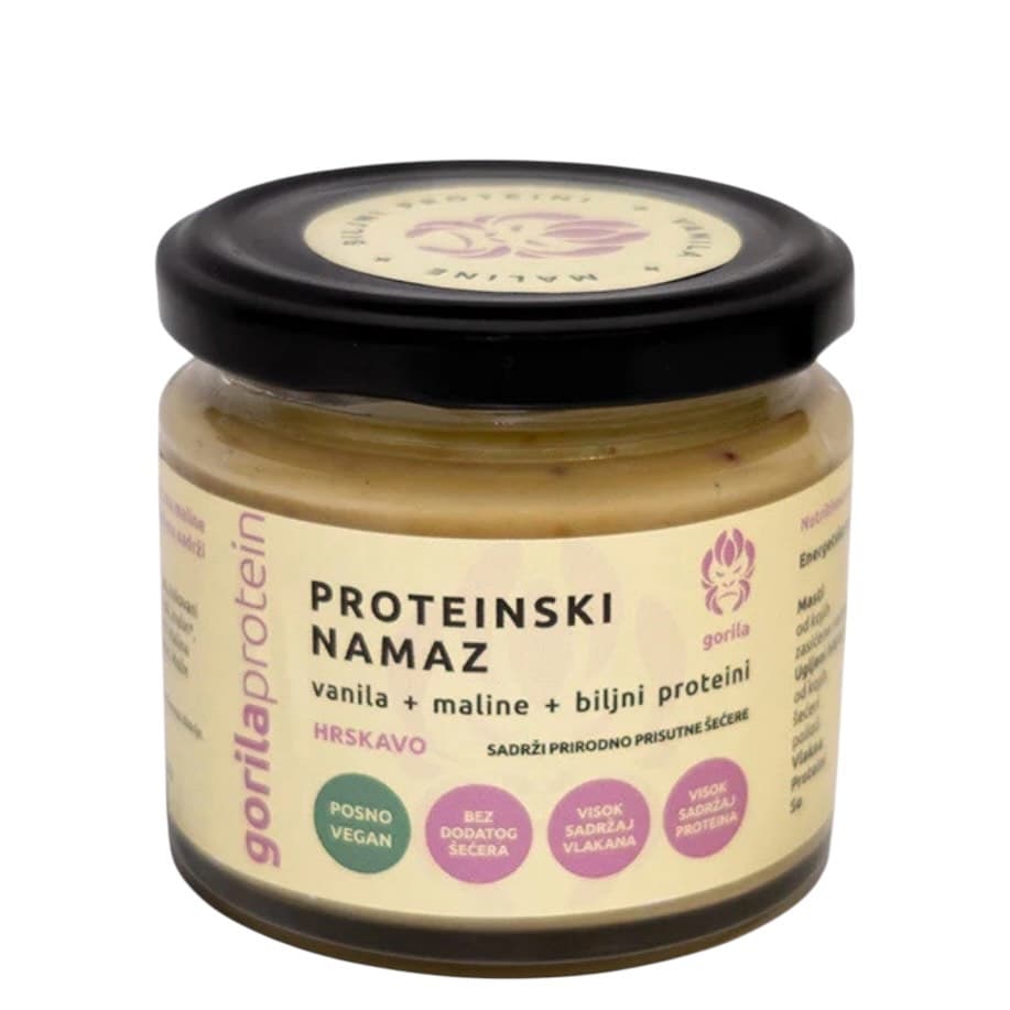 Proteinski namaz Vanila-malina 175g Gorila Protein