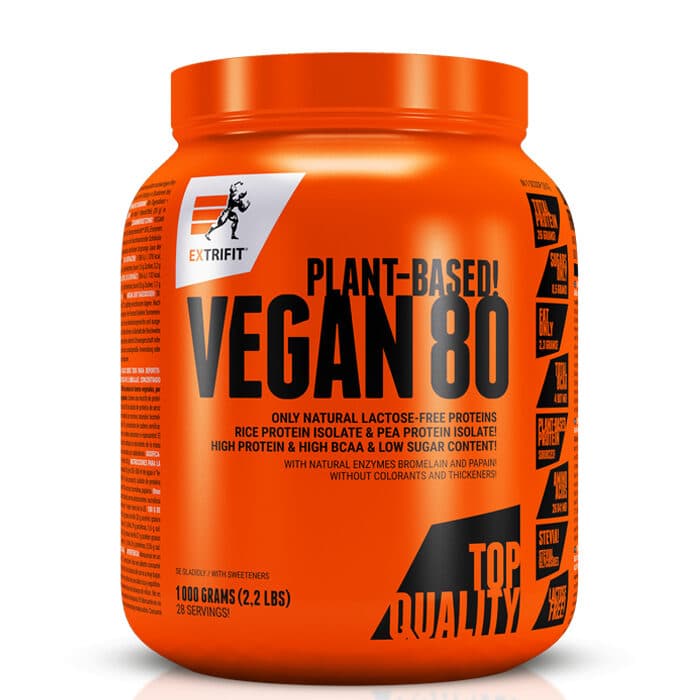 Vegan 80 Protein Extrifit biljni proteinski prah za vegansku ishranu, oporavak mišića i kvalitetan unos proteina