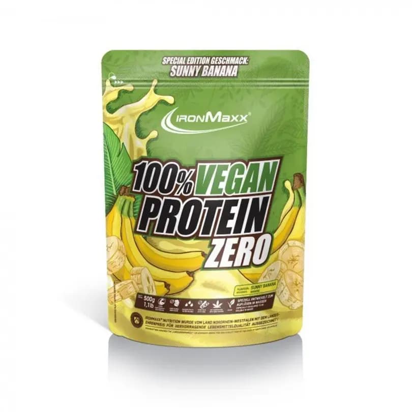 IronMaxx Vegan Protein Zero 100% 500g veganski protein sa 21 g proteina po porciji