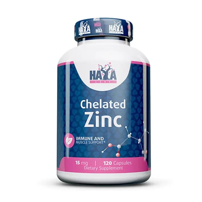 Zinc Chelated 15 mg Haya Labs 120 kapsula helirani cink za imunitet kožu kosu i nokte