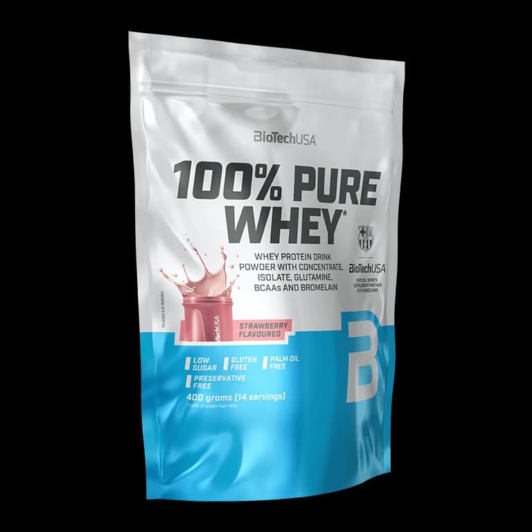 100% Pure Whey BioTechUSA 400 g protein surutke sa koncentratom izolatom glutaminom i BCAA za oporavak posle treninga