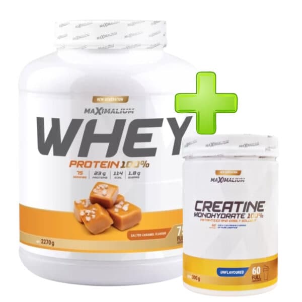 Whey 100% protein 2.27kg + Creatine 300g - Maximalium