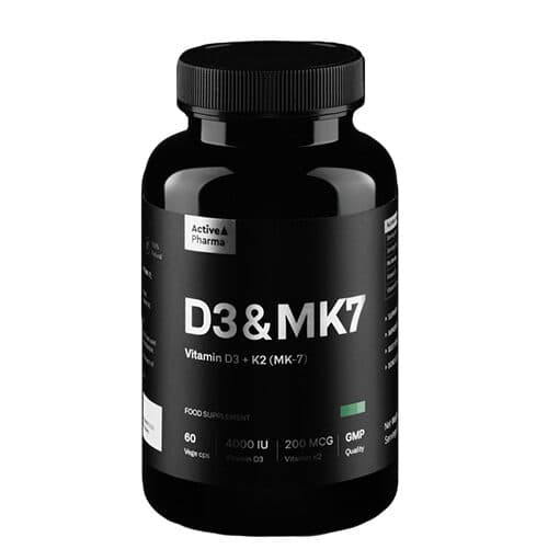 D3 & MK7 (Vitamin D3+K2) 60cap - Active Pharma