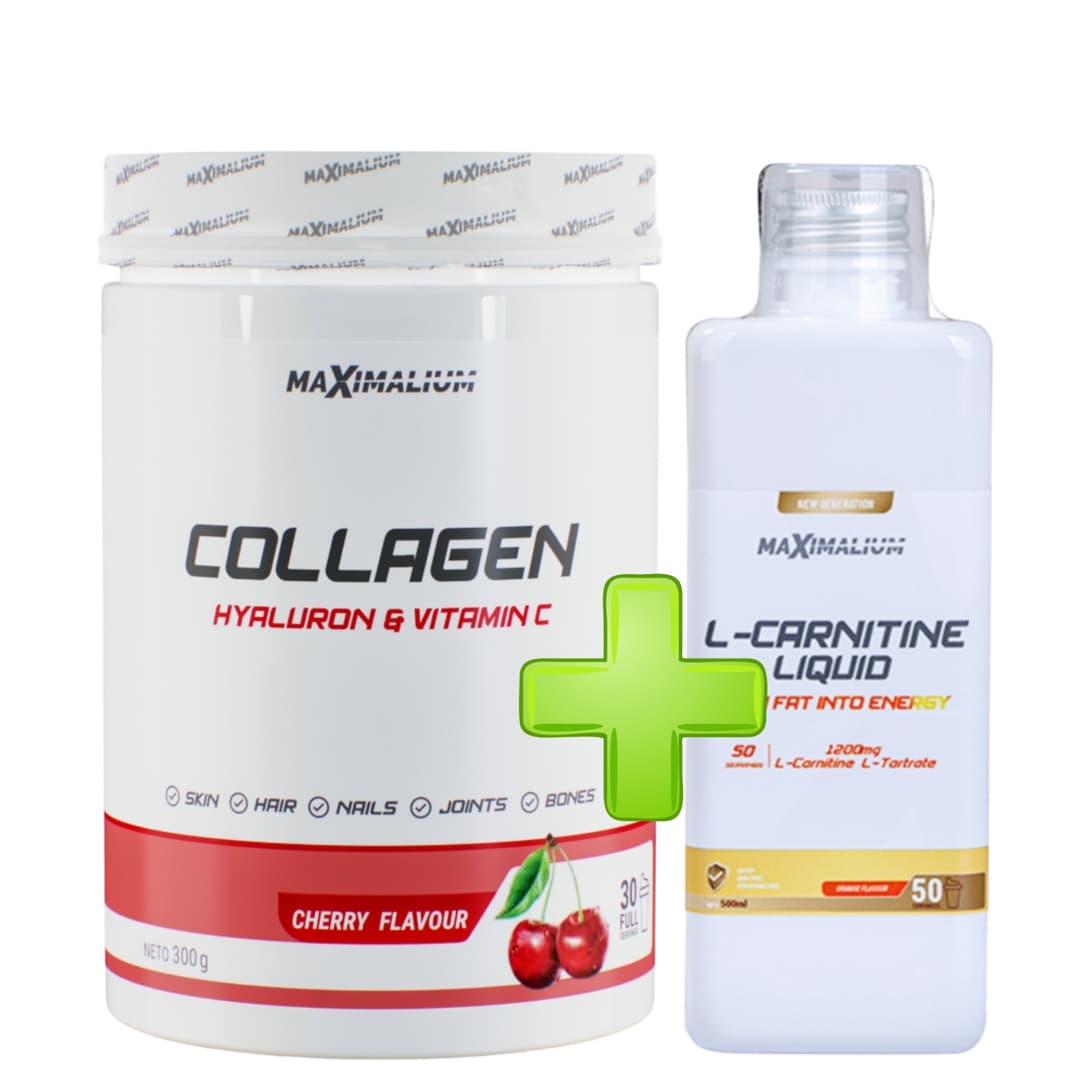 Collagen 300g + L-Carnitin 500ml - Maximalium suplementi za zdraviju kozu i sagorevanje masti