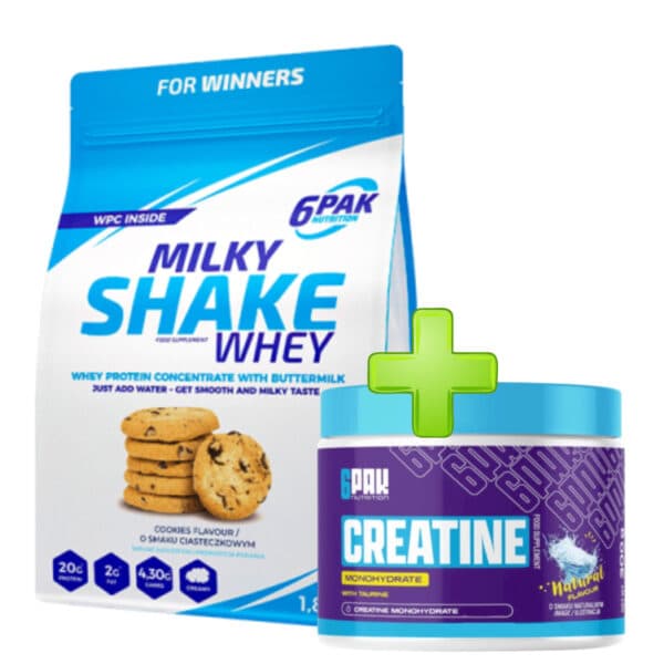 Milky Whey i Creatine 300g 6Pak misicna masa i oporavak