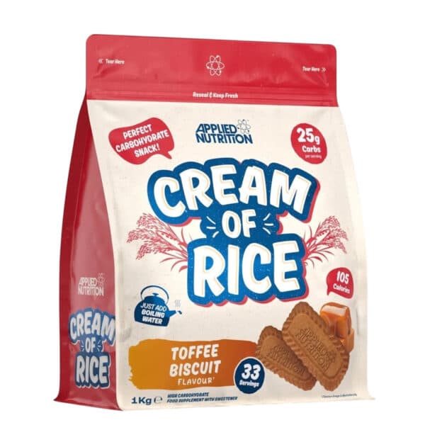 Cream of Rice 1kg Applied Nutrition™ bez glutena i veganski suplement