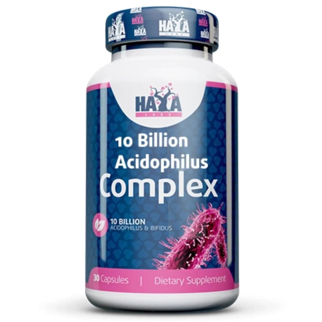 10 Billion Acidophilus Bifidus Complex Haya Labs 30 kapsula probiotik za zdravlje creva i podršku imunitetu