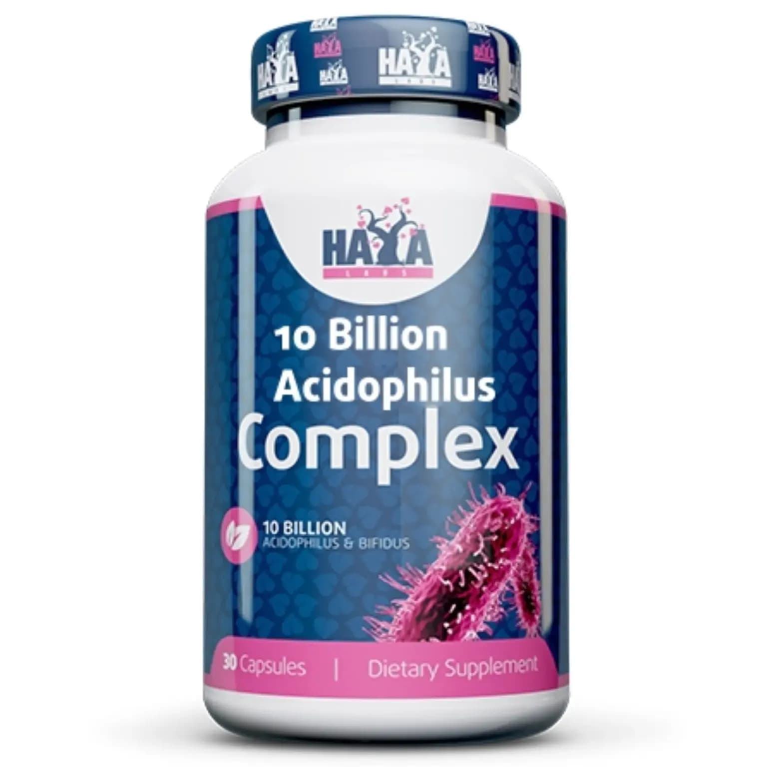 10 Billion Acidophilus Bifidus Complex Haya Labs 30 kapsula probiotik za zdravlje creva i podršku imunitetu