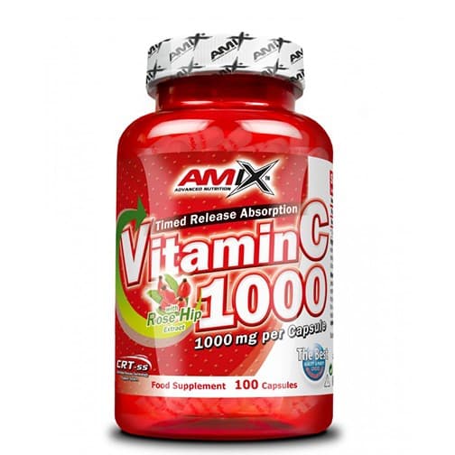 Amix Vitamin C 1000 mg sa ekstraktom šipurka 100 kapsula za podršku imunitetu i stvaranje kolagena