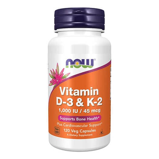 NOW Vitamin D3 + K2 softgel kapsule – kombinacija vitamina D3 i K2 za podršku zdravlju kostiju, zuba, mišića, imunološkog sistema i pravilnom iskorišćenju kalcijuma