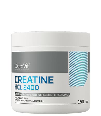 OstroVit Creatine HCl 2400 kapsule – kreatin hidrohlorid za povećanje snage, eksplozivnosti, mišićne mase, sportskih performansi i brži oporavak mišića