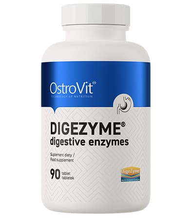 OstroVit DigeZyme® Digestive Enzymes tablete – kompleks digestivnih enzima sa amilazom, proteazom, lipazom, laktazom i celulazom za podršku varenju i bolju apsorpciju hranljivih materija