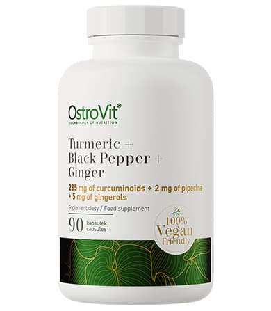 OstroVit Turmeric Black Pepper Ginger 90 kapsula – kurkuma, crni biber i đumbir za antioksidativnu zaštitu, podršku varenju i svakodnevnom zdravlju