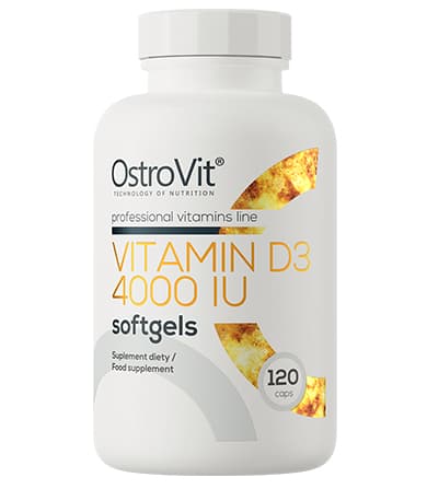 OstroVit Vitamin D3 4000 IU kapsule – visoka doza vitamina D za podršku kostima, mišićima, apsorpciji kalcijuma i imunitetu