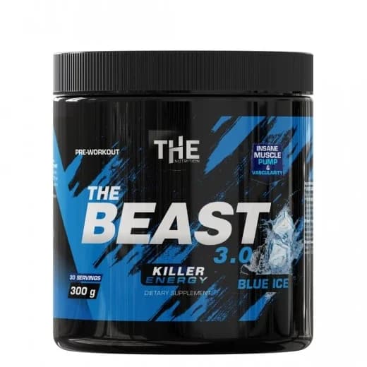 Beast Blue THE Nutrition 300 g pre-workout sa citrulinom beta alaninom i kofeinom za energiju fokus i pumpu