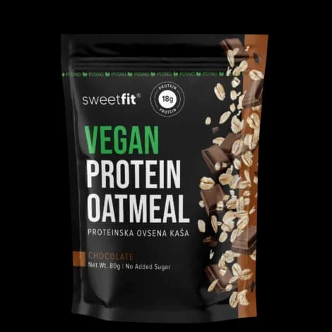 Vegan Proteinska kaša 80g SweetFit ukus vegan čokolada sa 20g proteina po porciji