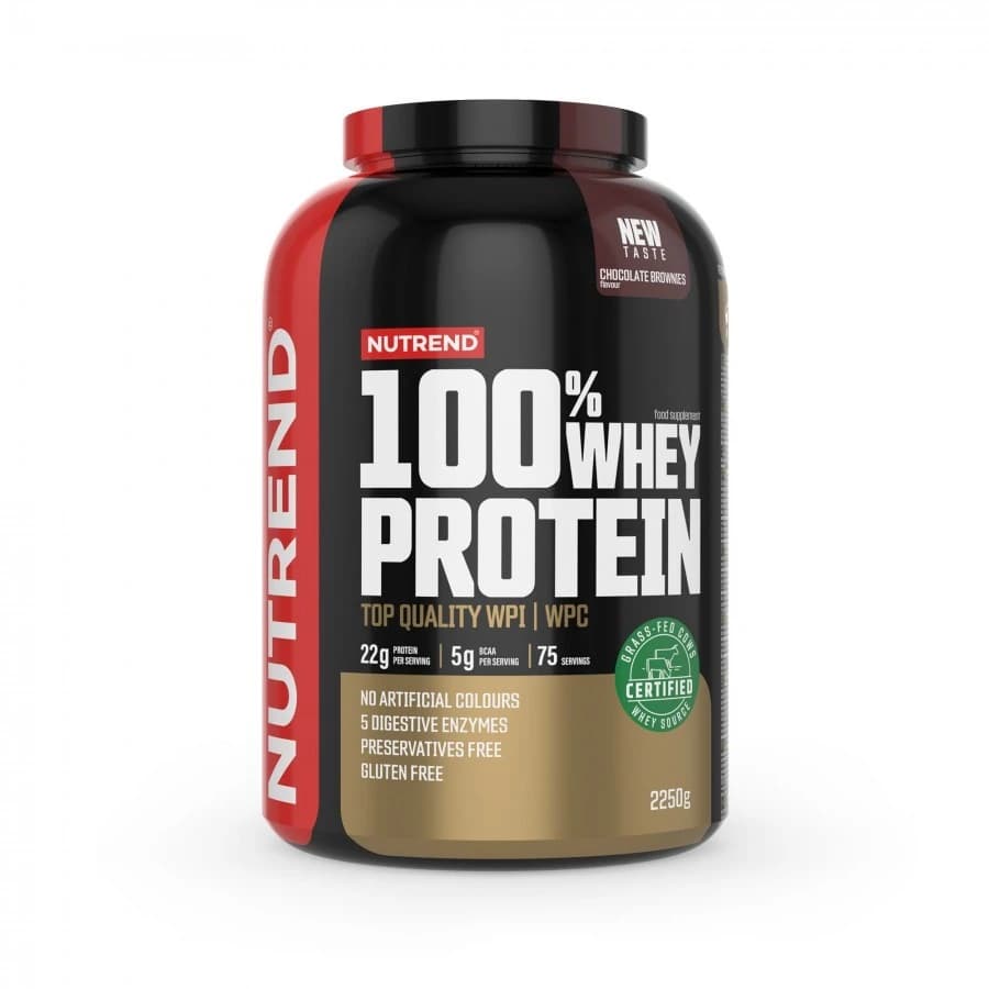 Whey Protein 100% 2.25kg Nutrend whey protein za mišićnu masu oporavak i svakodnevni unos proteina