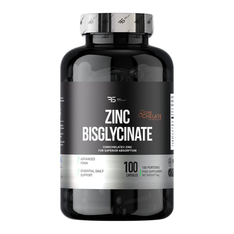 Basic Zinc Bisglycinate CoreChelate® kapsule sa 20mg heliranog cinka po kapsuli za podršku imuniteta i normalnog funkcionisanju organizma