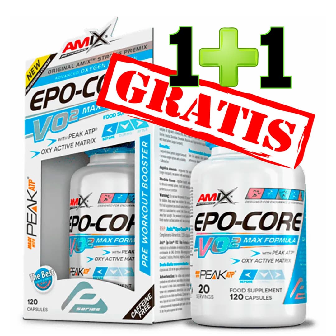 Amix EPO-Core® VO2 Max – pre-workout formula bez kofeina sa Peak ATP®, CarnoSyn® beta-alaninom, AKG, OKG i adaptogenima za podršku energiji, izdržljivosti i sportskim performansama