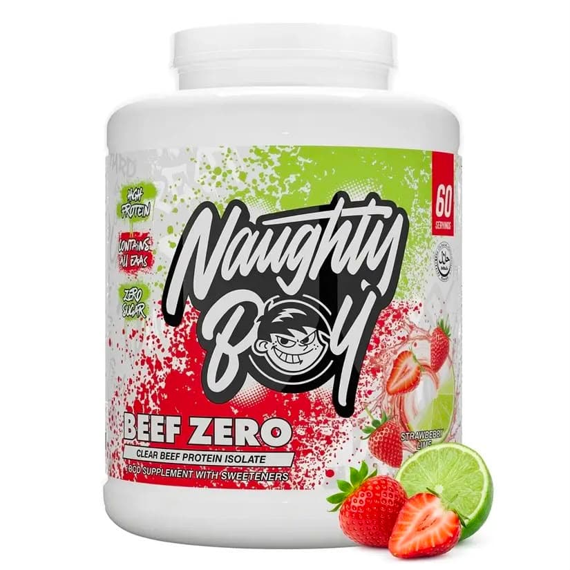 Naughty Boy Beef Zero protein u prahu – hidrolizovani goveđi proteinski izolat sa 26 g proteina po porciji, bez šećera i masti, za rast mišićne mase, oporavak i definiciju