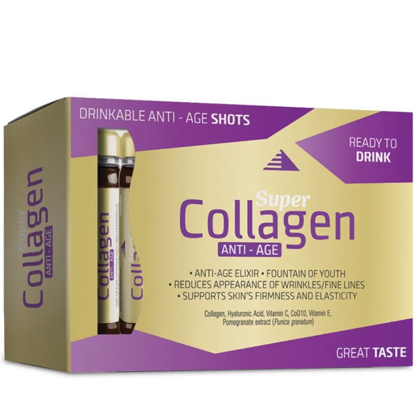 Super Collagen Anti-Age ampule 14x25ml | Tečni kolagen sa hijaluronskom kiselinom i vitaminom C