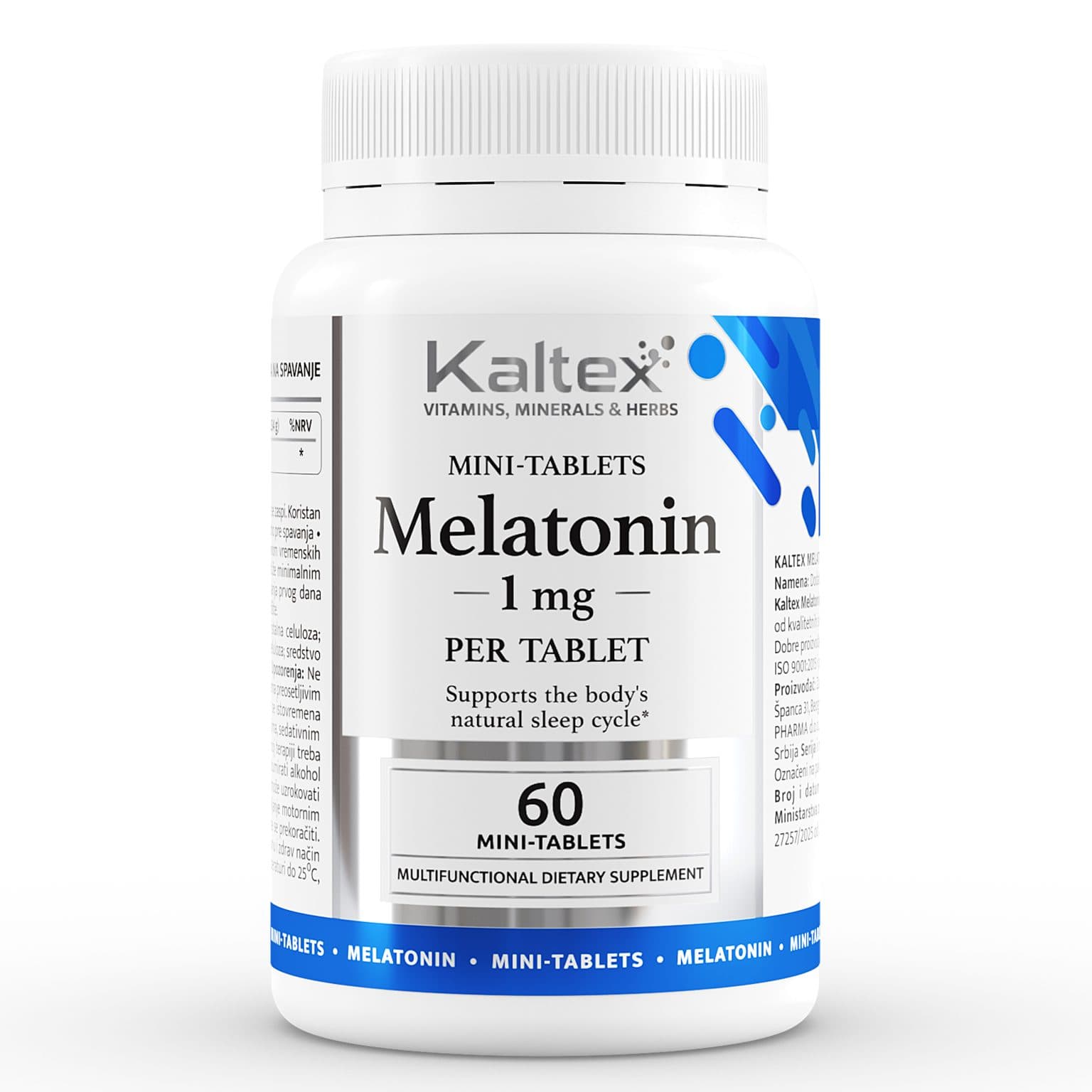 Kaltex Melatonin mini tablete sa melatoninom za podršku prirodnom ciklusu sna i skraćenju vremena potrebnog za uspavljivanje.