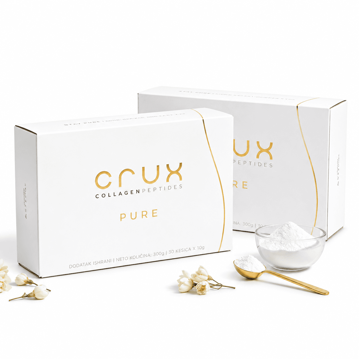 Crux Kolagen – 100% hidrolizovani goveđi kolagen Solugel tipa I i III, 10.000 mg po kesici, pakovanje od 30 kesica