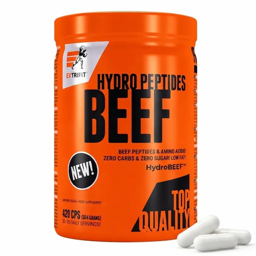 Extrifit Beef Hydro Peptides – HydroBEEF™ hidrolizovani goveđi proteinski peptidi u kapsulama, bez laktoze i dodatog šećera