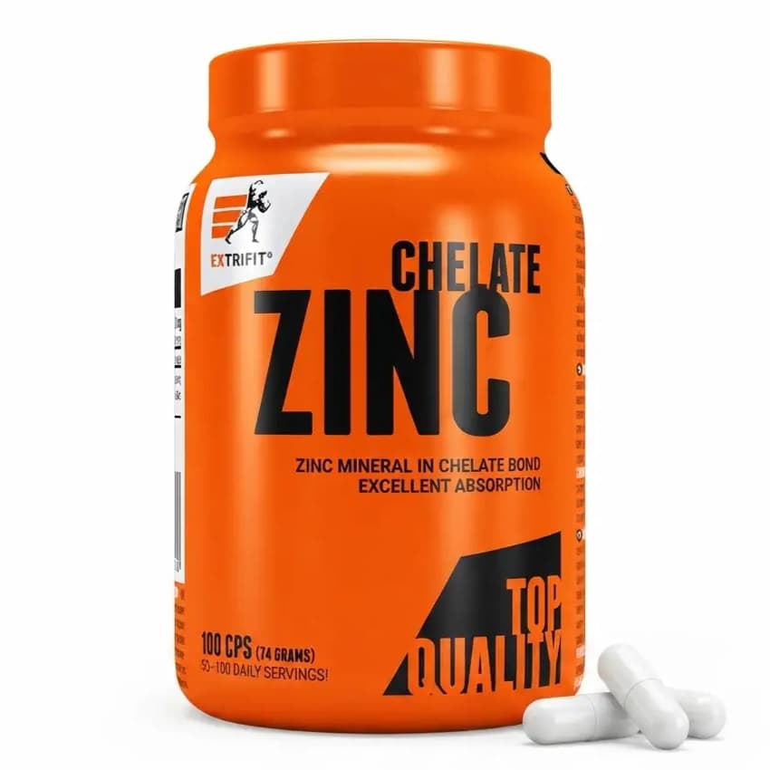 Extrifit Zinc Chelate – cink bisglicinat sa 10 mg cinka po kapsuli za normalnu funkciju imuniteta i održavanje normalnog nivoa testosterona
