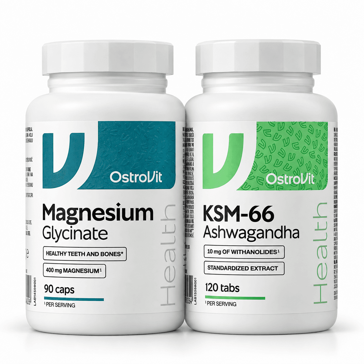Magnezijum bisglicinat i OstroVit Ashwagandha Vege 120 tableta – paket sa magnezijumom i standardizovanim ekstraktom ašvagande sa 5% vitanolida