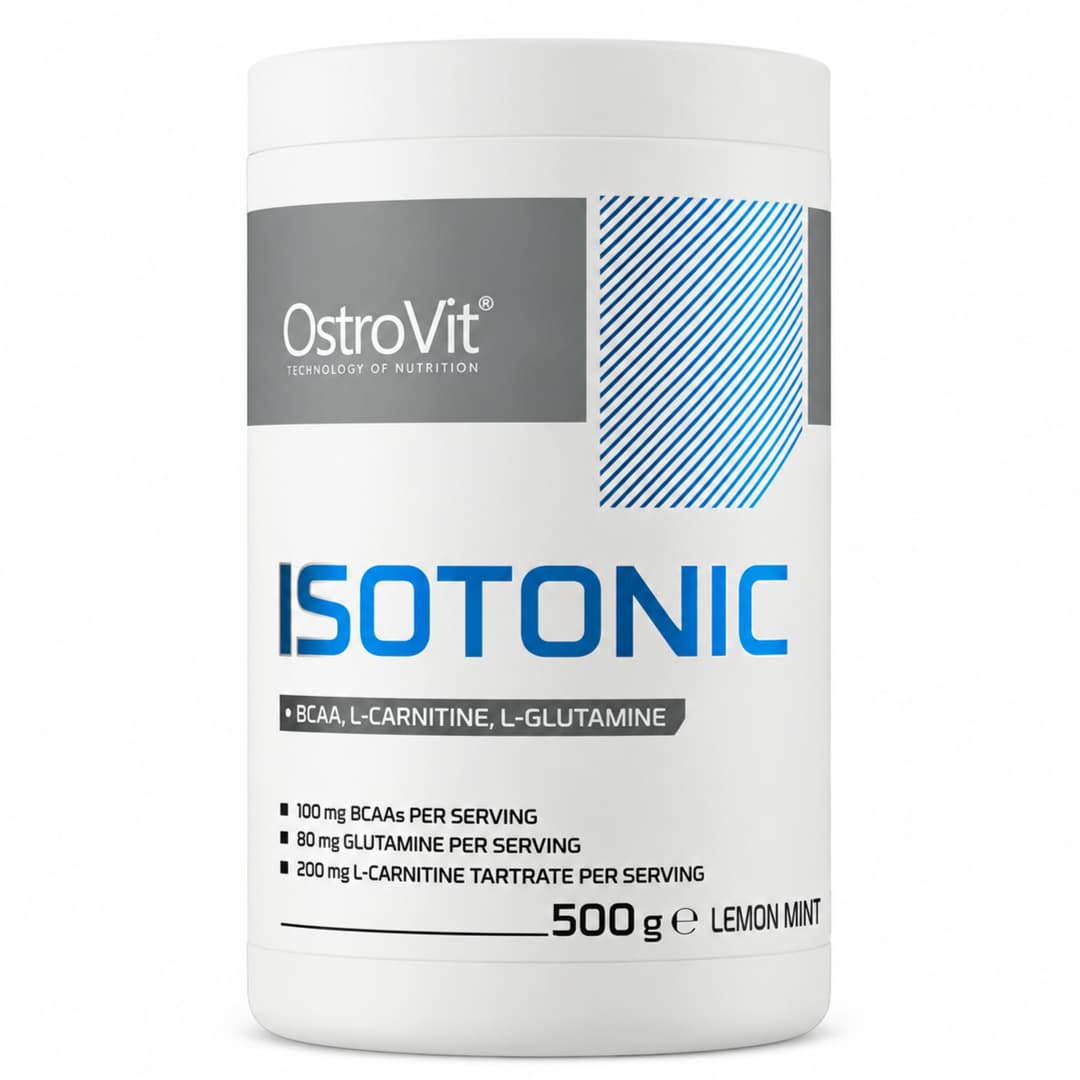 OstroVit Isotonic 500 g – izotonični napitak u prahu sa elektrolitima, BCAA, L-karnitinom, L-glutaminom i vitaminima za trening