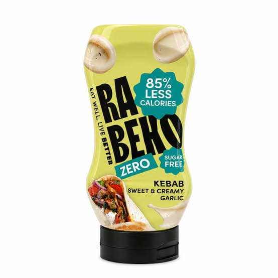 Rabeko Zero Sauce Kebab Sweet & Creamy Garlic – kremasti kebab sos sa belim lukom i inulinom za tortilje, meso, burgere i fit obroke