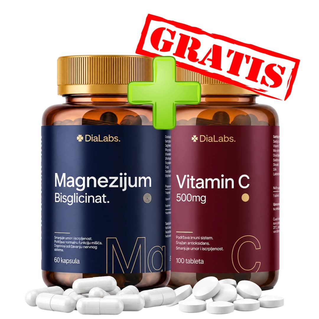 DiaLabs Magnesium Bisglycinate + B6 + B12 – magnezijum bisglicinat sa aktivnim vitaminima B6 i B12, 60 veganskih kapsula
